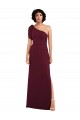 Burgundy Soft Chiffon One Shoulder Long Sleeveless Formal Evening Gown / Bridesmaid Dress Southampton