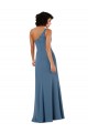 Burgundy Soft Chiffon One Shoulder Long Sleeveless Formal Evening Gown / Bridesmaid Dress Southampton
