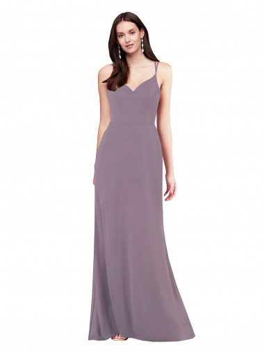 Open Back Soft Chiffon Sweetheart Long Sleeveless Formal Evening Gown / Bridesmaid Dress Southampton