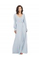 Soft Chiffon V-Neck Long Long Sleeves Formal Dress / Bridesmaid Dress Southampton