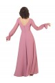 Soft Chiffon V-Neck Long Long Sleeves Formal Dress / Bridesmaid Dress Southampton