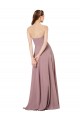 Low Back Soft Chiffon Strapless Long Sleeveless Formal Dress / Bridesmaid Dress Southampton
