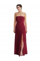 Low Back Soft Chiffon Strapless Long Sleeveless Formal Evening Gown / Bridesmaid Dress Southampton
