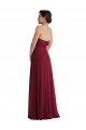 Low Back Soft Chiffon Strapless Long Sleeveless Formal Evening Gown / Bridesmaid Dress Southampton