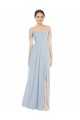Soft Chiffon Off the Shoulder Long Flounce Sleeves Semi Formal Evening Dress / Bridesmaid Dress Southampton