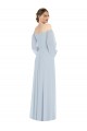 Soft Chiffon Off the Shoulder Long Puff Sleeves Formal Evening Gown / Bridesmaid Dress Southampton