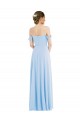 Soft Chiffon Off the Shoulder Long Sleeveless Formal Evening Gown / Bridesmaid Dress Southampton