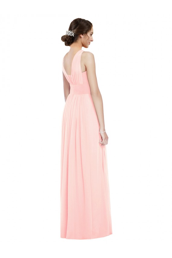 Luxe Chiffon V-Neck Long Sleeveless Bridesmaid Dress Southampton