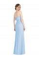 Low Back Soft Chiffon Strapless Long Sleeveless Black Tie Evening Gown / Bridesmaid Dress Southampton