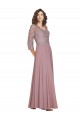 Soft Chiffon V-Neck Long Long Sleeves Prom Dress / Bridesmaid Dress Southampton