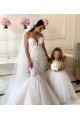 Tulle & Lace Bateau Neckline Chapel Train Sleeveless Flower Girl Dress Southampton