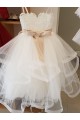 Tulle & Lace High Neck Long Sleeveless Flower Girl Wedding Dress Southampton