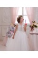 Keyhole Back Tulle & Lace High Neck Long Sleeveless Little Flower Girl Dresses Southampton