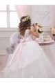 V-Back Tulle & Lace Sweetheart Chapel Train Sleeveless Flower Girl Dress for Wedding Southampton