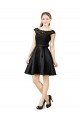 V-Back Satin & Lace Illusion Neck Knee Length Sleeveless Bridesmaid Dress Southampton