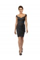 Soft Chiffon & Lace Off the Shoulder Knee Length Sleeveless Bridesmaid Dress Southampton