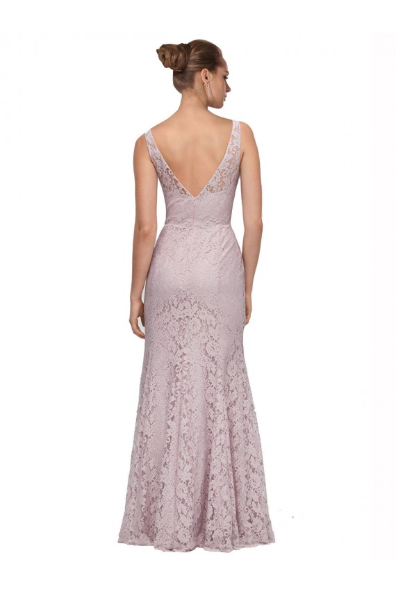 V-Back Lace V-Neck Long Sleeveless Formal Dress / Bridesmaid Dress Southampton