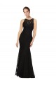 Open Back Lace Jewel Neck Long Sleeveless Bridesmaid Dress Southampton
