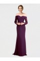 Low Back Soft Chiffon & Lace Off the Shoulder Long Long Sleeves Bridesmaid Dress Southampton
