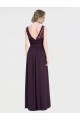 V-Back Chiffon & Lace V-Neck Long Sleeveless Bridesmaid Dress / Evening Dress Southampton