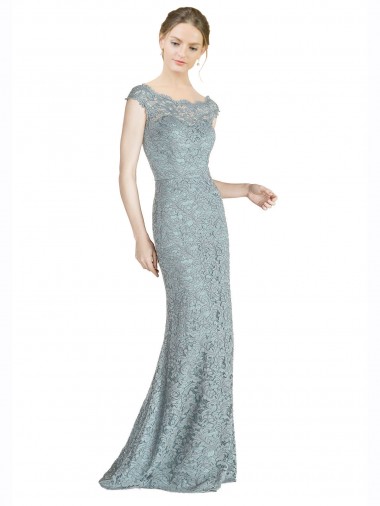 Lace Off the Shoulder Long Cap Sleeves Prom Dress / Bridesmaid Dress Southampton