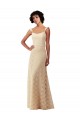 Champagne Lace Sweetheart Long Sleeveless Bridesmaid Dress Southampton