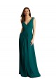 Open Back Soft Chiffon & Lace V-Neck Long Sleeveless Bridesmaid Dress Southampton