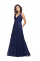 Low Back Lace V-Neck Long Sleeveless Bridesmaid Dress Southampton