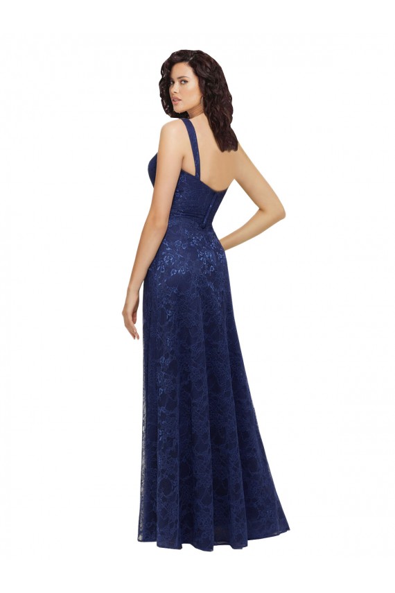 Low Back Lace V-Neck Long Sleeveless Bridesmaid Dress Southampton