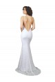 Open Back White Lace High Neck Sweep Train Sleeveless Wedding Dress Southampton