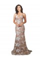 Open Back Lace V-Neck Sweep Train Sleeveless Wedding Dress Southampton