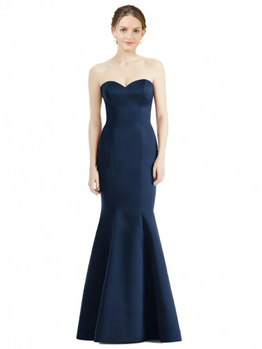 Satin Sweetheart Long Floor Length Sleeveless Bridesmaid Dress Southampton