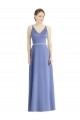 Satin Spaghetti Straps Long Sleeveless Bridesmaid Dress Southampton