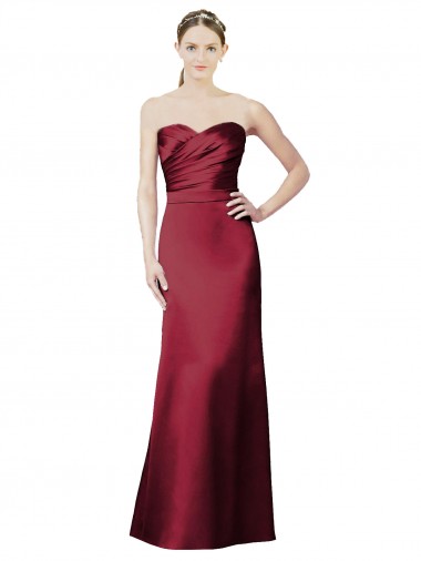 Satin Sweetheart Long Sleeveless Bridesmaid Dress / Evening Dress Southampton