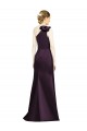 Grape Satin One Shoulder Long Sleeveless Bridesmaid Dress Southampton