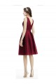 Satin Bateau Neck Knee Length Sleeveless Bridesmaid Gown Southampton