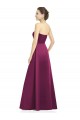Merlot Satin Strapless Long Sleeveless Bridesmaid Dress Southampton