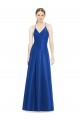Open Back Satin Spaghetti Straps Long Sleeveless Bridesmaid Dress Southampton
