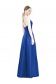 Open Back Satin Spaghetti Straps Long Sleeveless Bridesmaid Dress Southampton