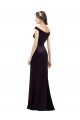 Satin Off the Shoulder Long Cap Sleeves Bridesmaid Dress Southampton