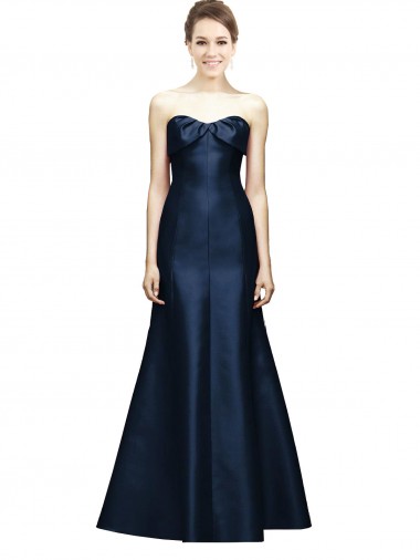 Mermaid Satin Sweetheart Long Sleeveless Bridesmaid Dress Southampton