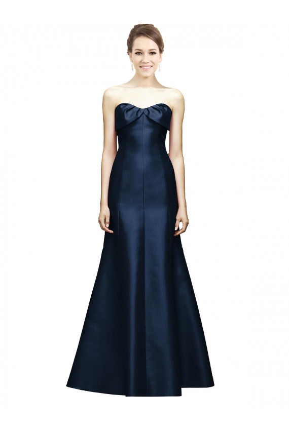 Mermaid Satin Sweetheart Long Sleeveless Bridesmaid Dress Southampton