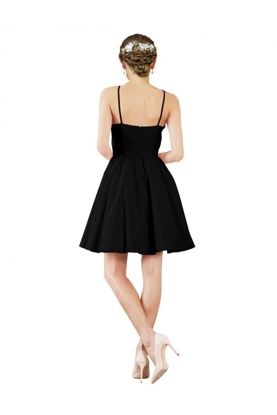 Open Back Satin Halter Neck Knee Length Sleeveless Bridesmaid Gown Southampton