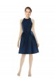 Satin Halter Neck Cocktail Length Sleeveless Bridesmaid Dress Southampton