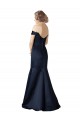 Satin Off the Shoulder Long Cap Sleeves Prom Dress / Bridesmaid Dress Southampton