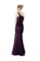 Grape Satin One Shoulder Long Sleeveless Prom Dress / Bridesmaid Dress Southampton