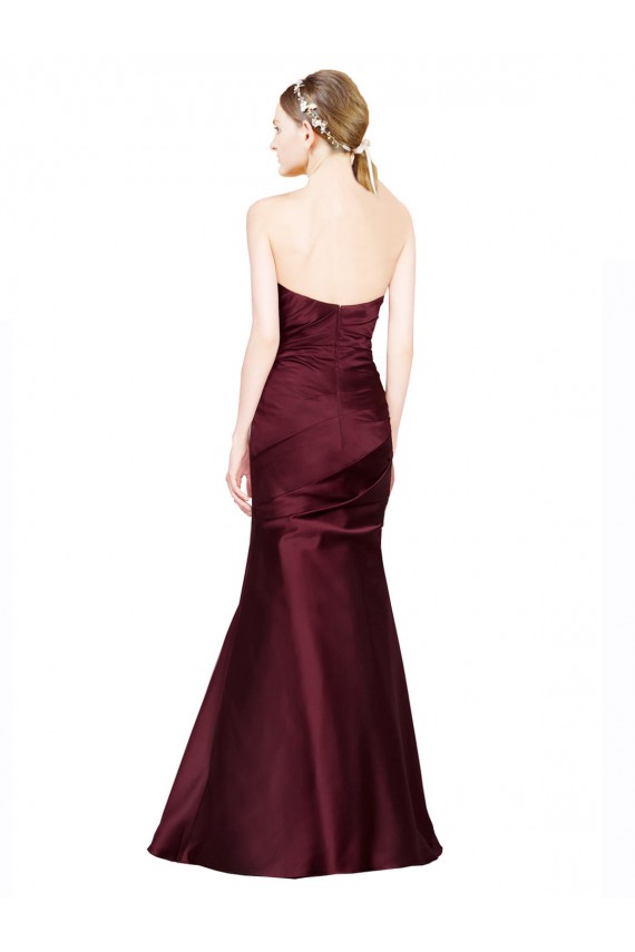Low Back Satin Sweetheart Long Sleeveless Formal Evening Gown / Prom Dress / Bridesmaid Dress Southampton