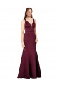 V-Back Satin V-Neck Long Sleeveless Formal Evening Gown / Prom Dress / Bridesmaid Dress Southampton