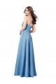 Open Back Satin Spaghetti Straps Long Sleeveless Formal Evening Gown / Prom Dress / Bridesmaid Dress Southampton