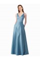 Satin High Neck Long Sleeveless Black Tie Prom Dress / Bridesmaid Dress Southampton